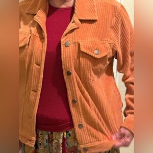 Z SUM Soft Golden Color Velvet Corduroy Jacket XL